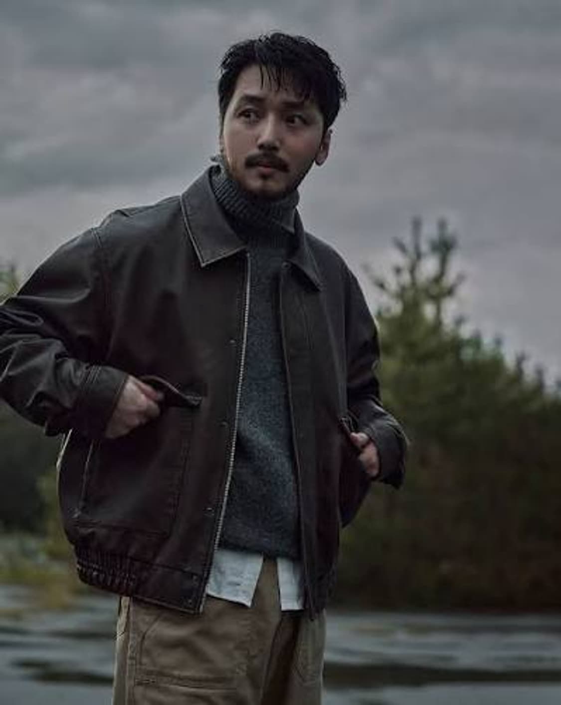 유니폼브릿지 변요한 비건 레더 a2자켓 xl사이즈 상품이미지1