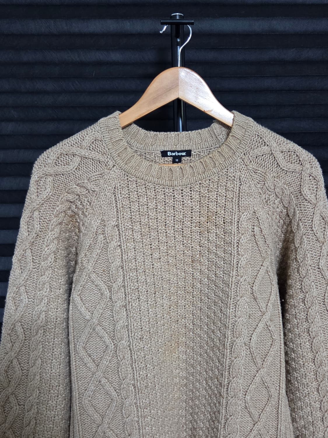 [바버] 블레이던 램스울 케이블 니트 | 00193 상품이미지2