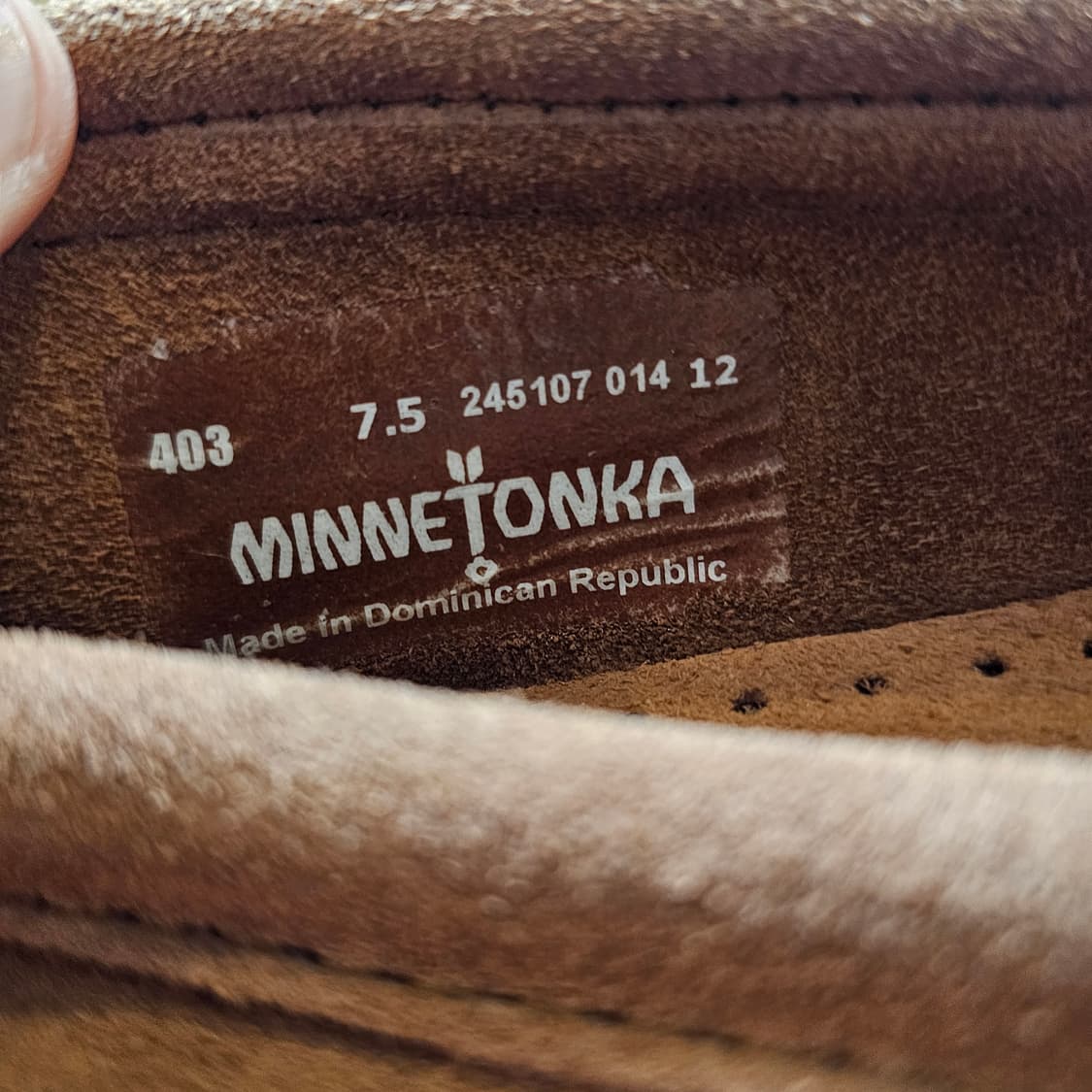 Us7.5 미네통카 스웨이드 로퍼 상품이미지3