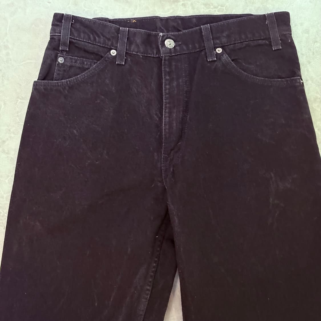 [33/32] USA 리바이스 550 오렌지탭 orange 흑청 블랙 상품이미지2