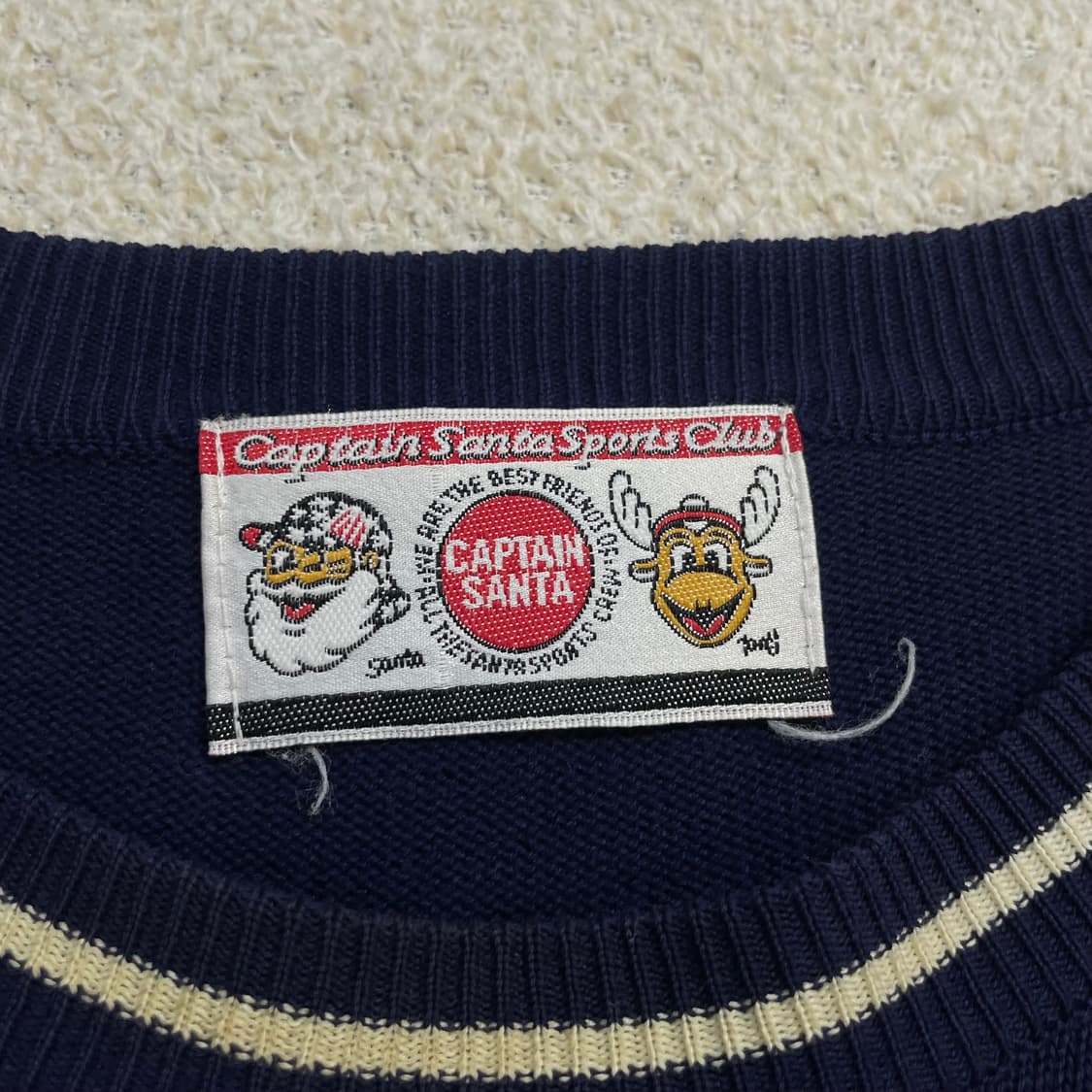 캡틴산타 빈티지 올드스쿨 라운드 니트 네이비 상품이미지3