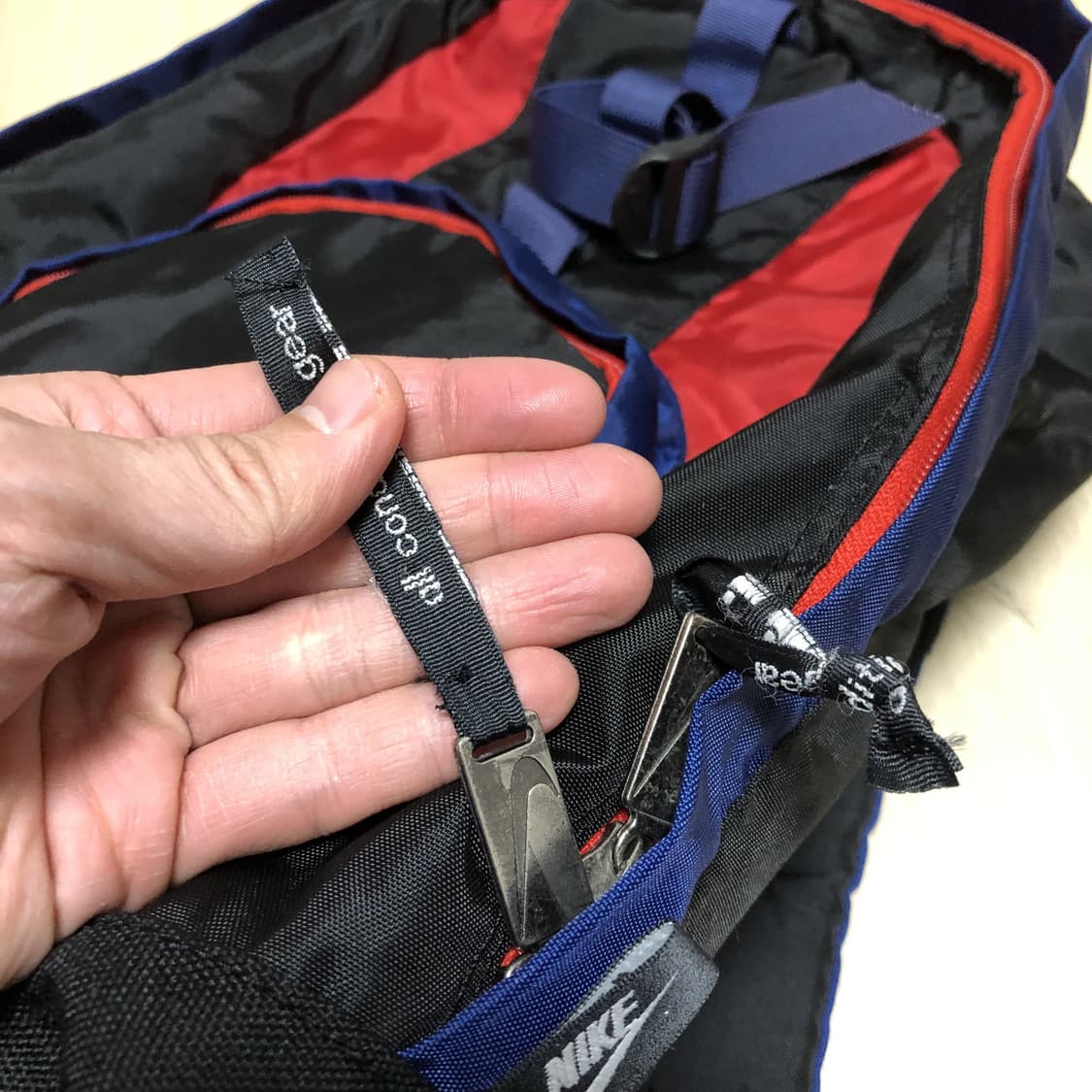 (OS) 90's 나이키 NIKE ACG 유틸리티 백팩 가방 네이비 레드 상품이미지3
