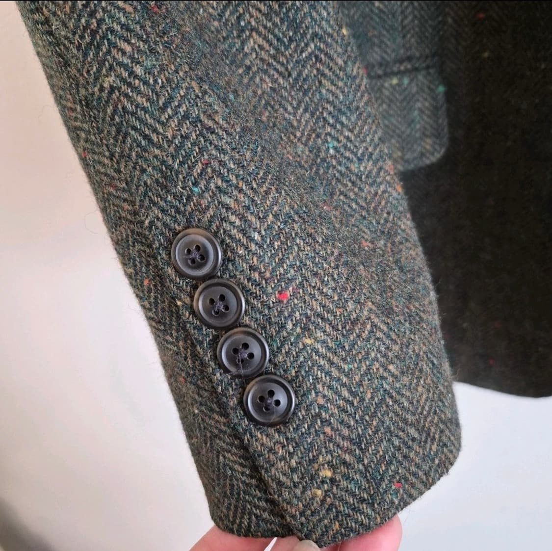 빈티지 버버리 도네갈 트위드 헤링본 스포츠코트 XL 상품이미지5