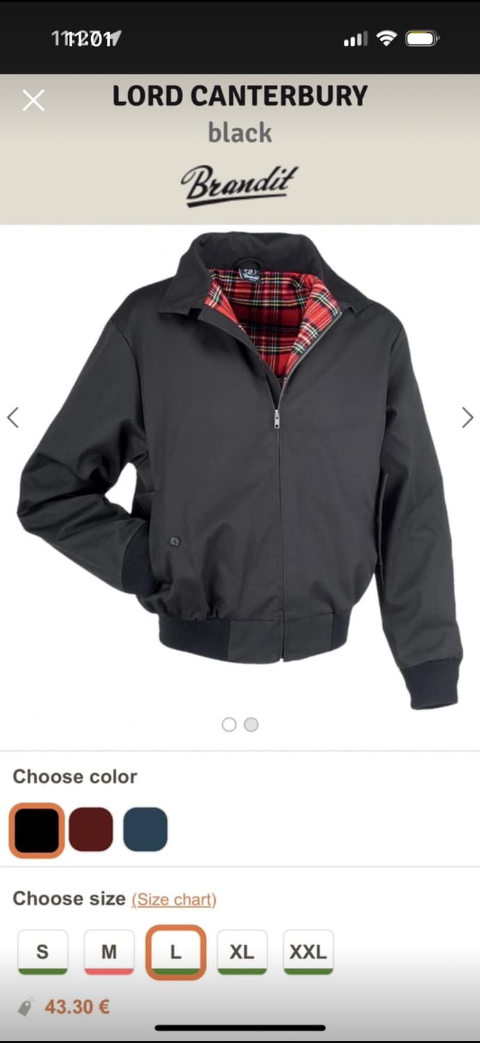 브랜딧 로드 캔터버리 블랙 자켓 L 상품이미지2