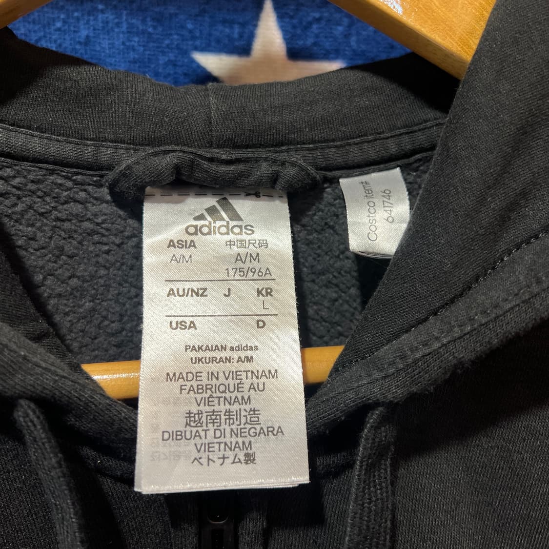 아디다스 블랙 삼선 후드집업 상품이미지3