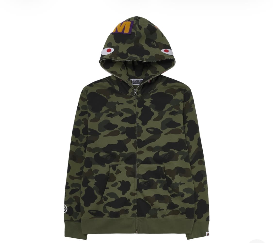 베이프 카모 아미그린 후드집업 녹계 XL 상품이미지1