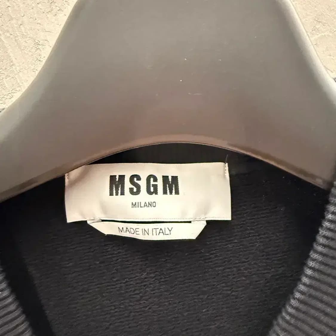 MSGM 로고 쿼트 크루넥 블랙 스웨트 셔츠 M 상품이미지4