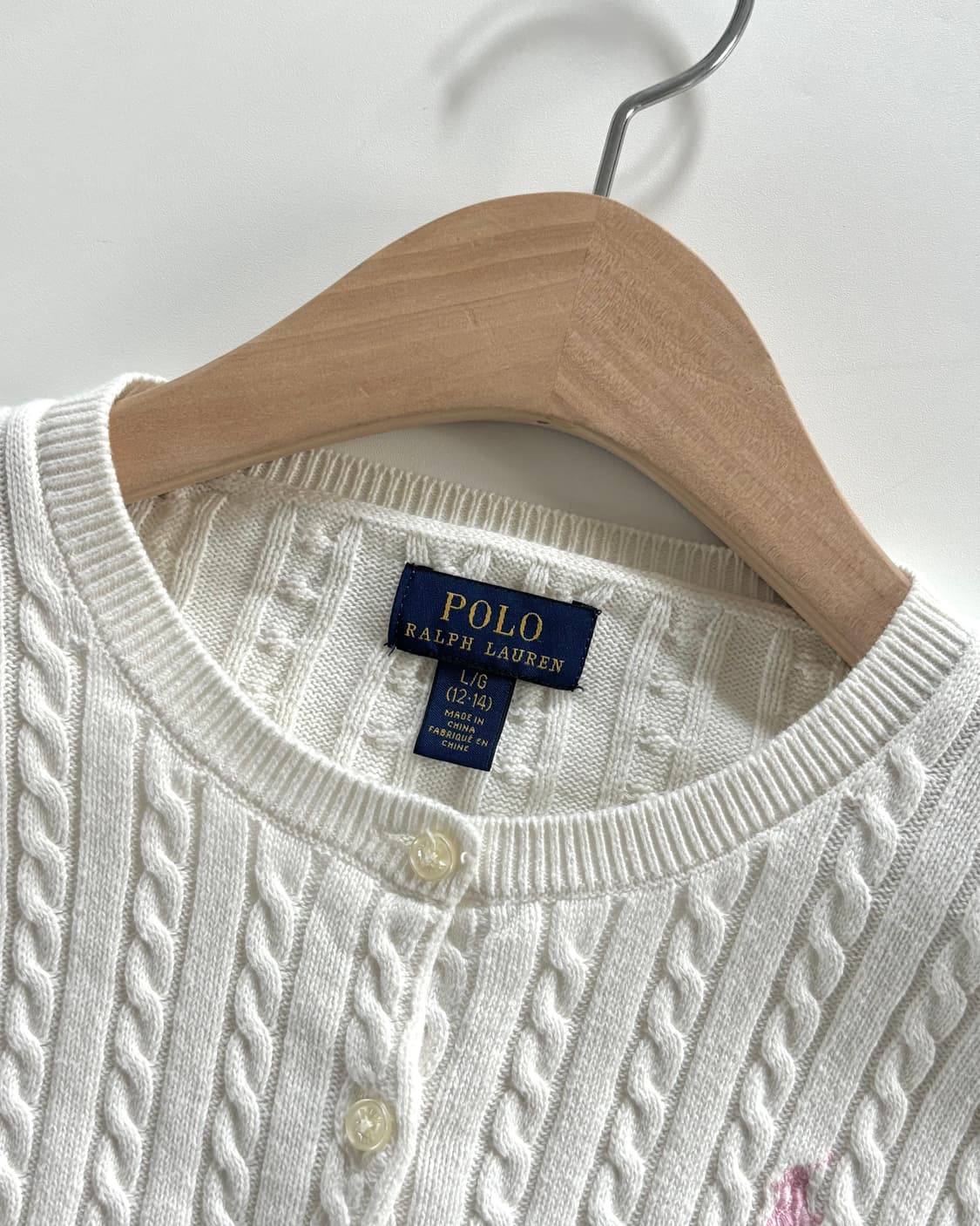 Polo 폴로 랄프로렌 걸즈 화이트 가디건 상품이미지6