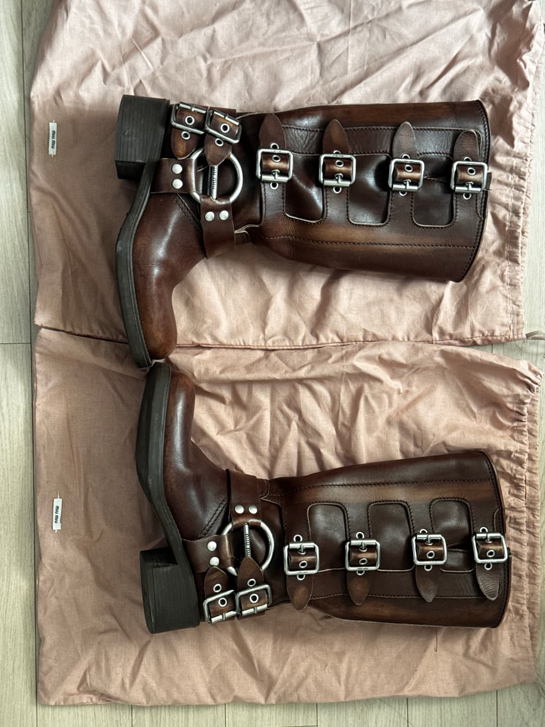 미우미우 바이커 부츠 브라운 (37.5) 상품이미지2