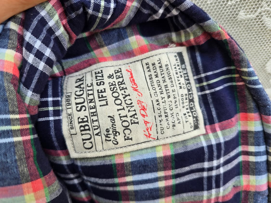 큐브 슈가 체크 패딩 상품이미지7