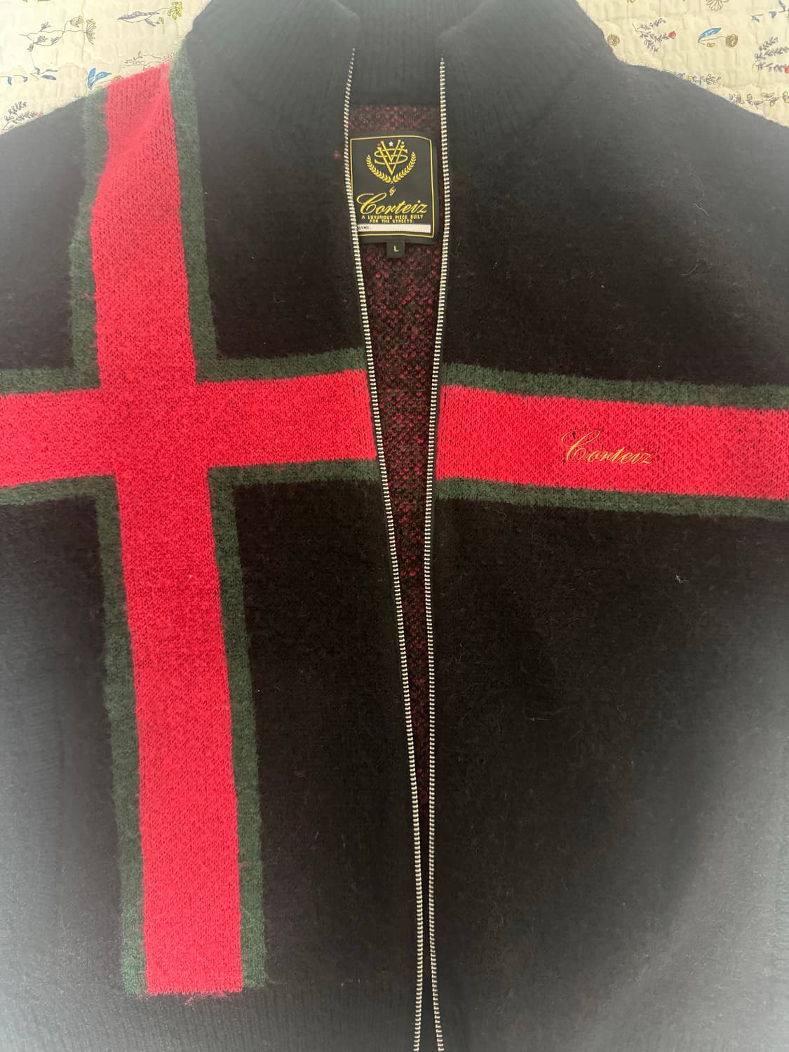 코르테이즈 럭스 니트 집업 블랙 상품이미지1