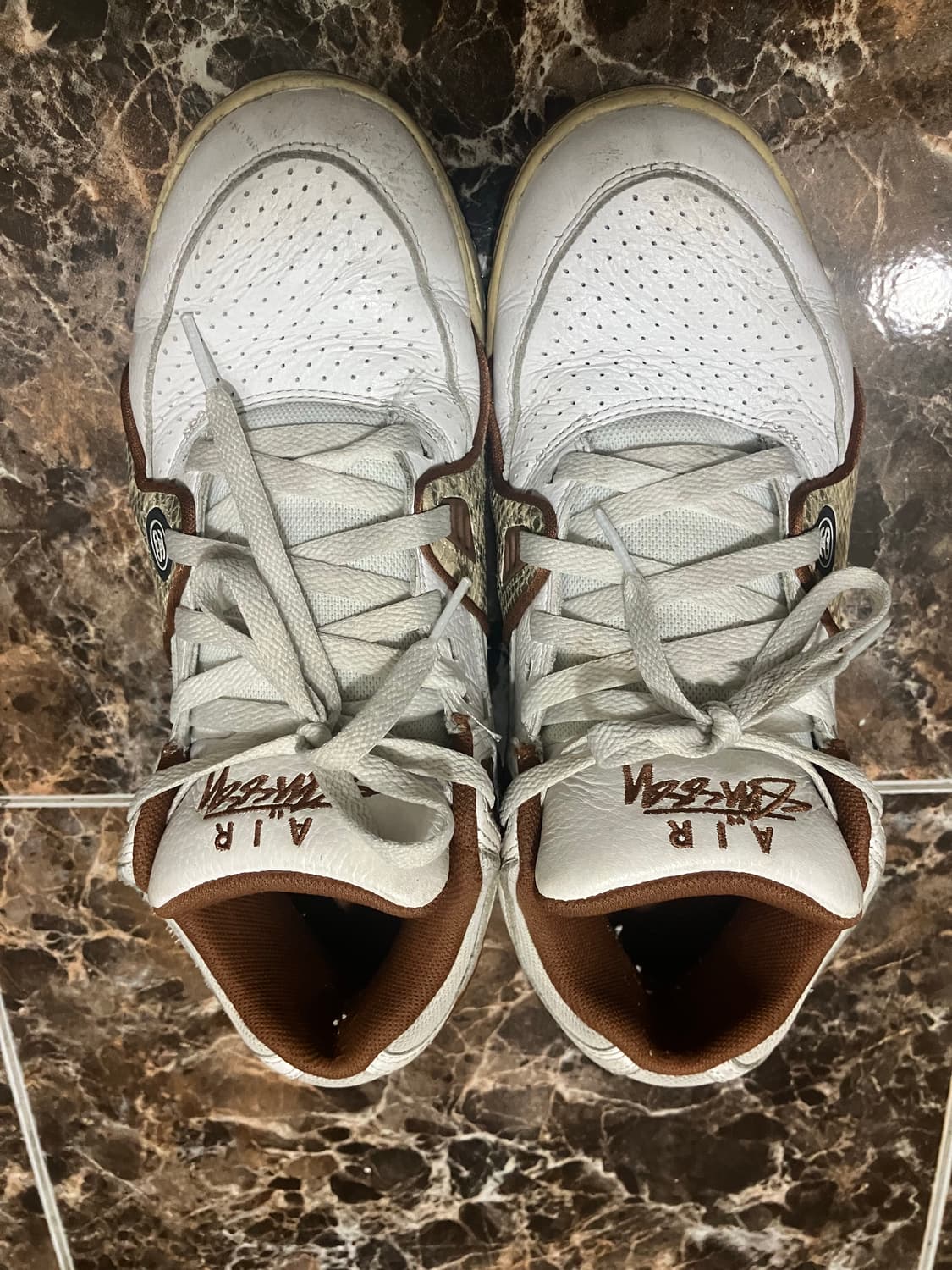 Nike x Stussy Air Flight 89 Low White an 상품이미지1