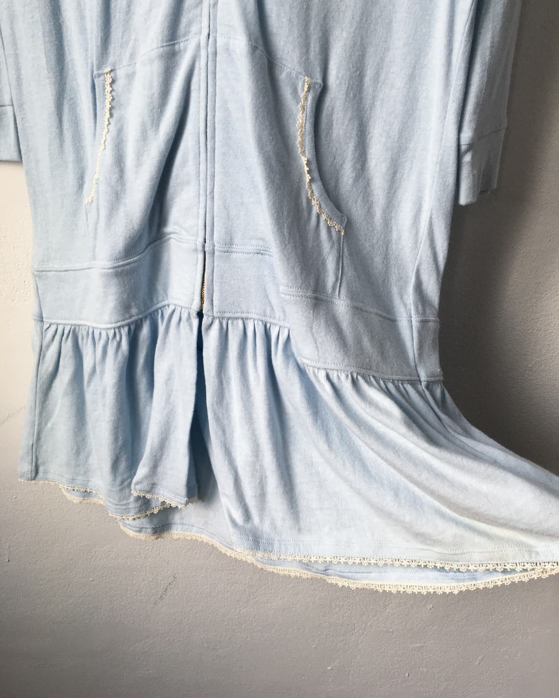 Frill lace point hood zip up 상품이미지5