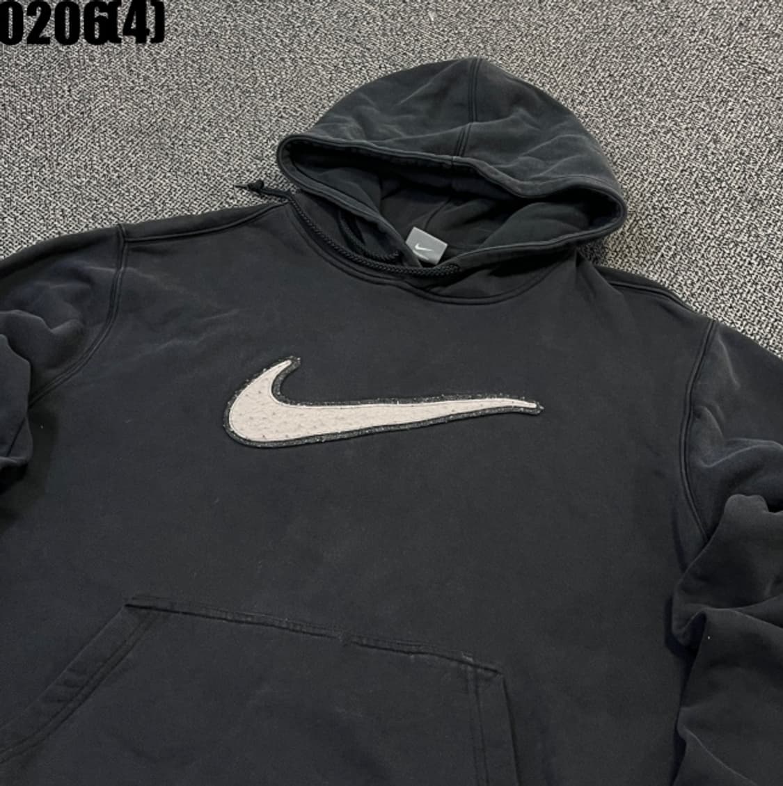[L] 나이키 스우시 자수 로고 블랙 후드티 0206(4) 상품이미지2