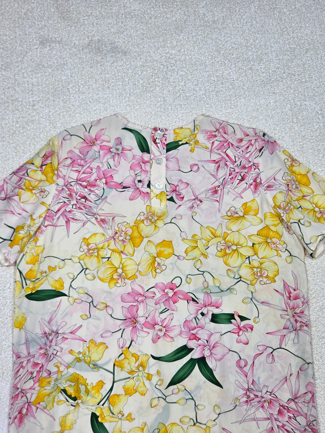 [발렌티노] 미스 브이 오키드 플로럴 실크 반팔 블라우스 | S00121 상품이미지7