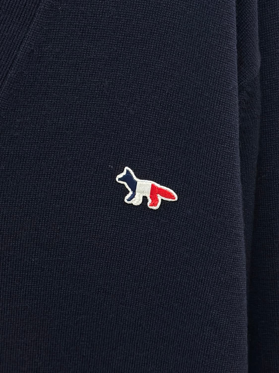 메종키츠네 트리컬러 폭스 울 가디건  상품이미지5