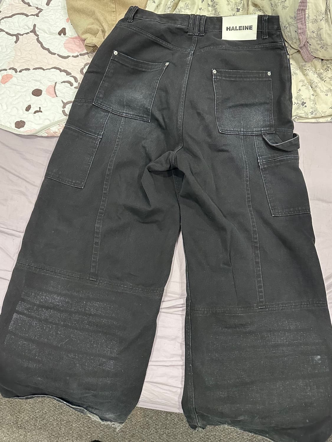 [3]알렌느 카펜터 카고 워시드 블랙진 상품이미지6