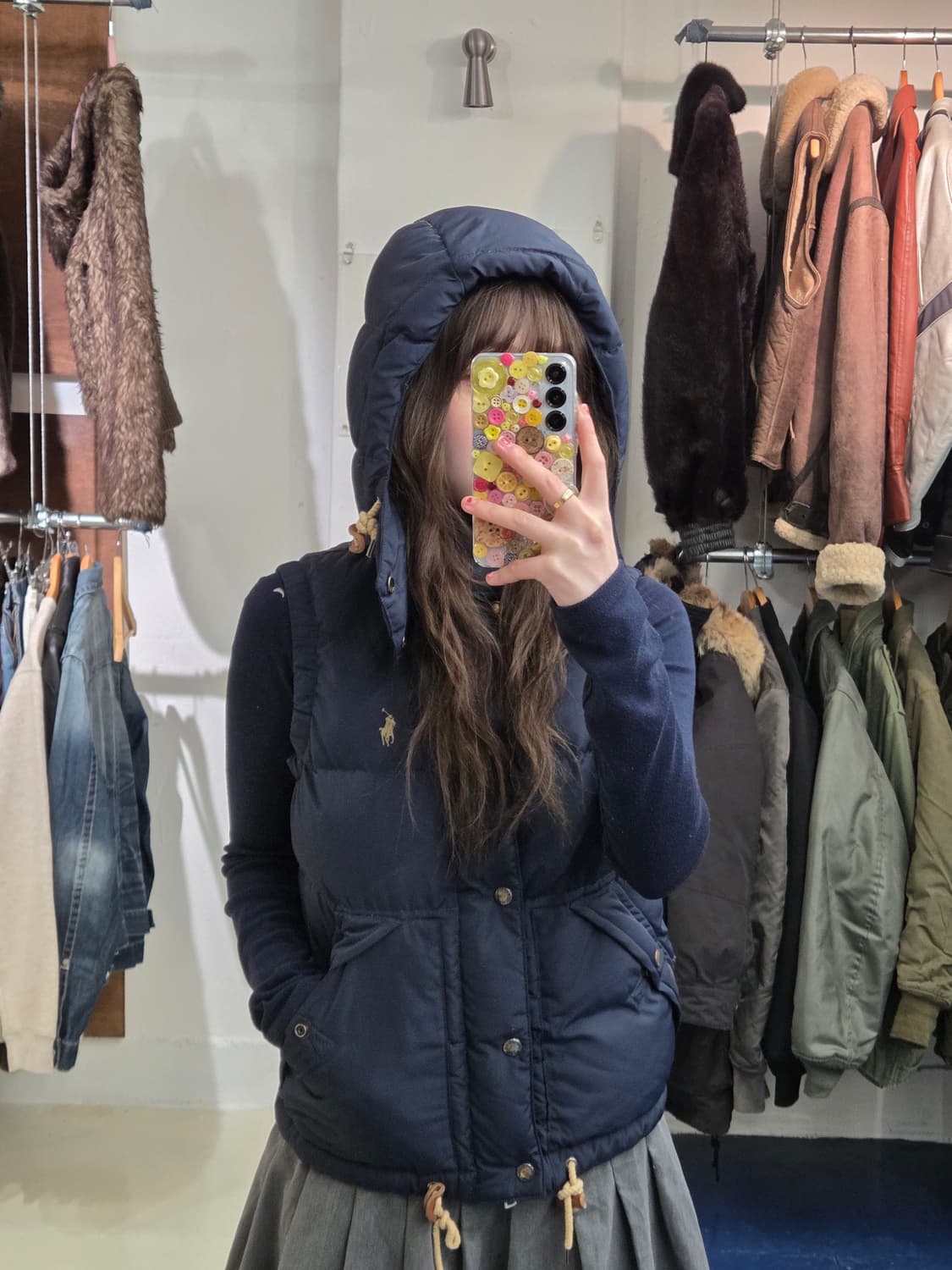 PRL 폴로 랄프로렌 후드 패딩 베스트 상품이미지2