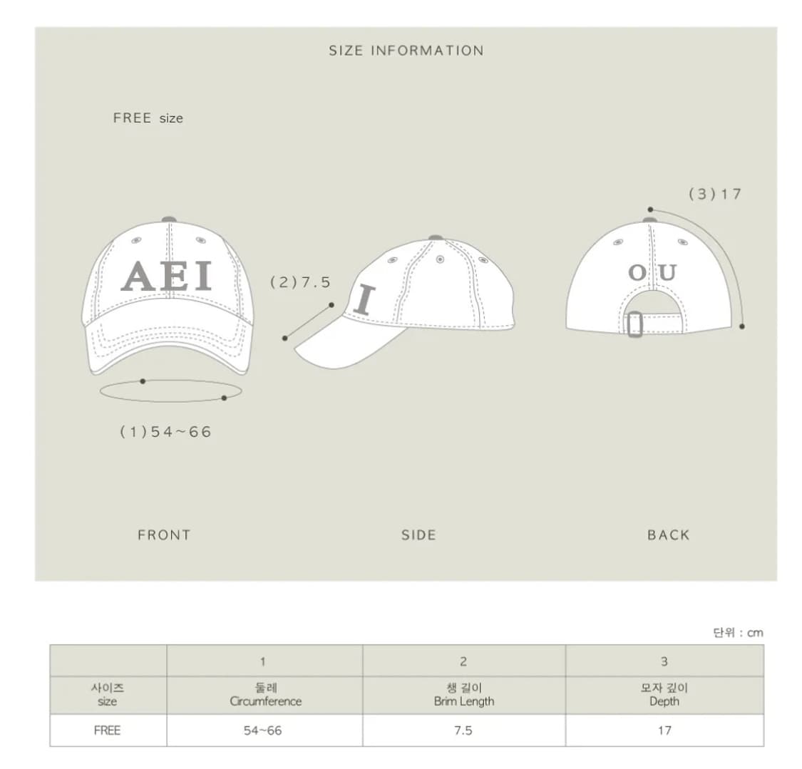 아에이오우 Aeiou Logo Lettering Cap 상품이미지4