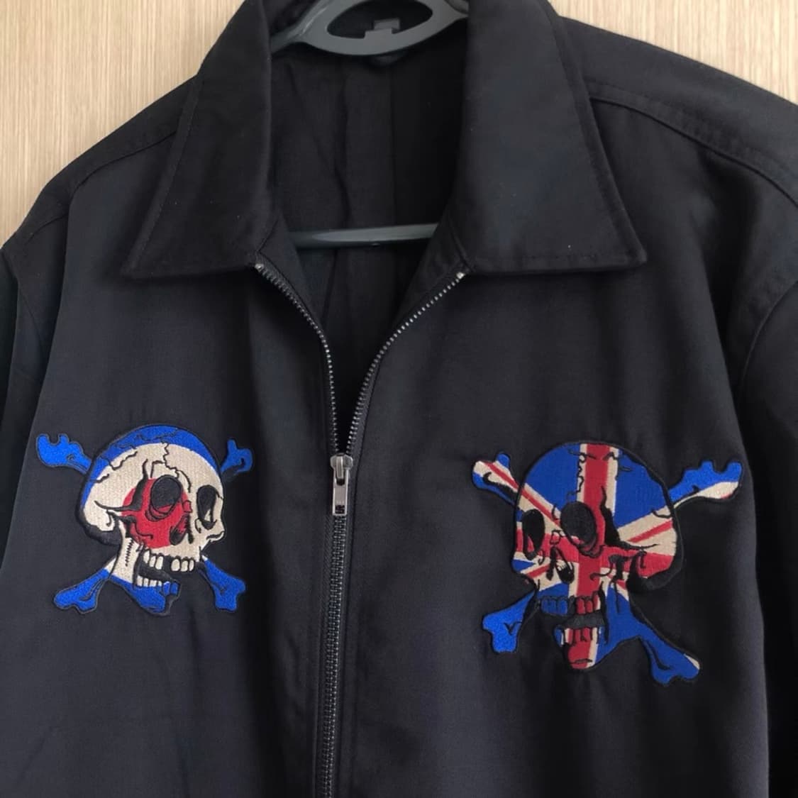 Vintage ACE CAFE 런던 스타일 스컬 모토 자켓 상품이미지3