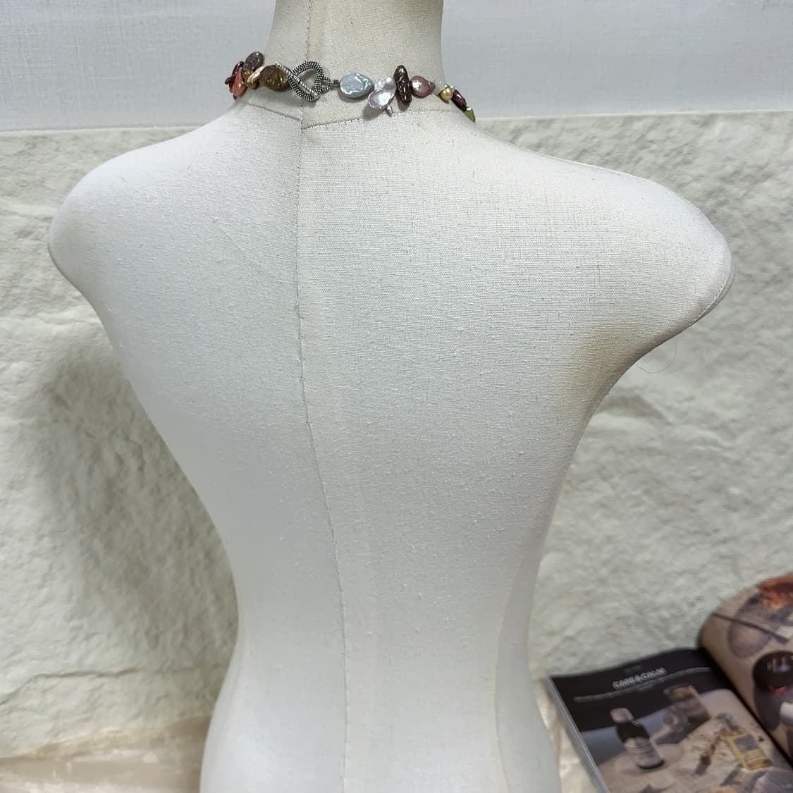 빈티지 담수진주 바로크진주 OT고리 목걸이 상품이미지3