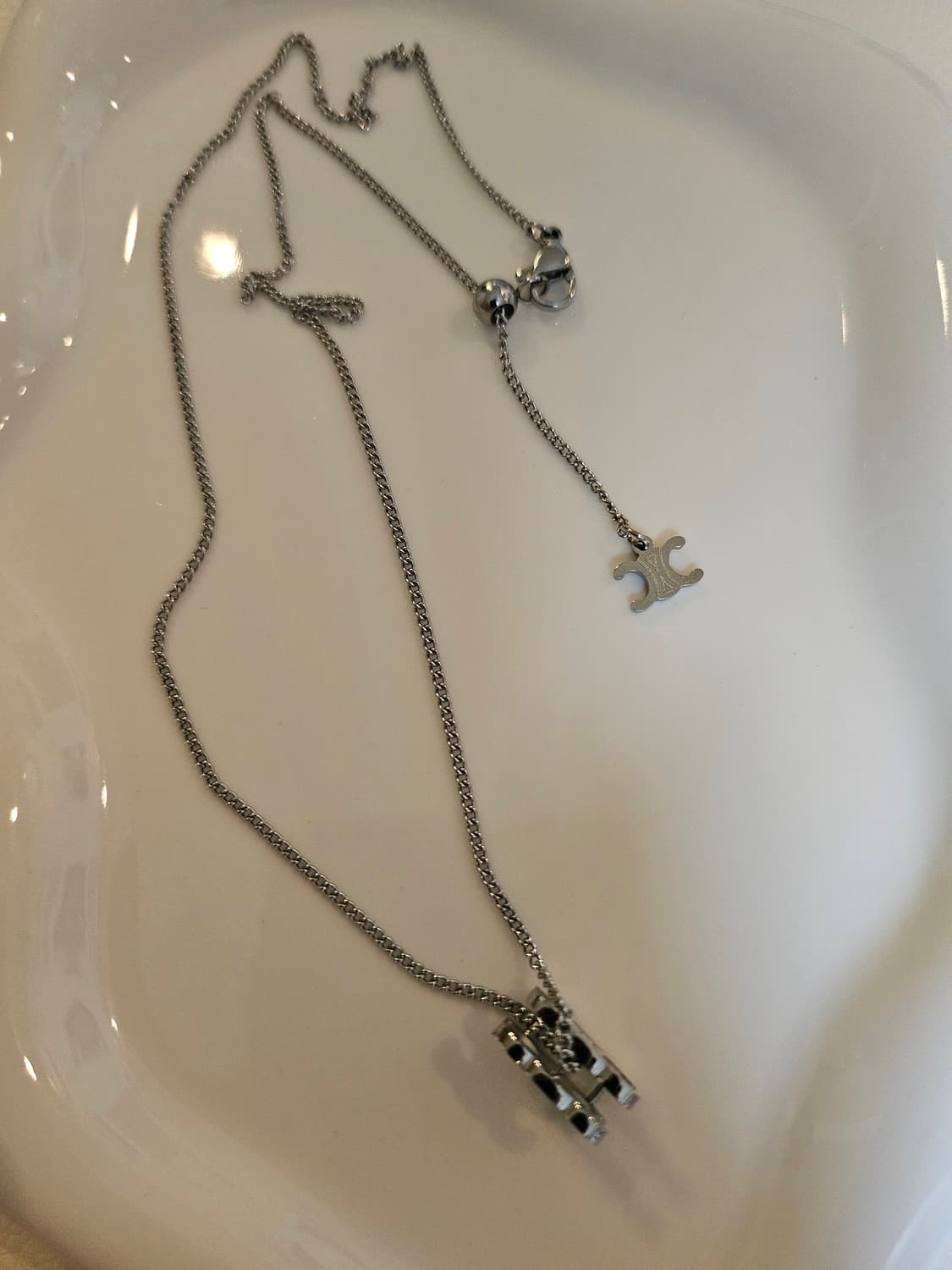 셀린느 업사이클링 양면 은장 목걸이 상품이미지3