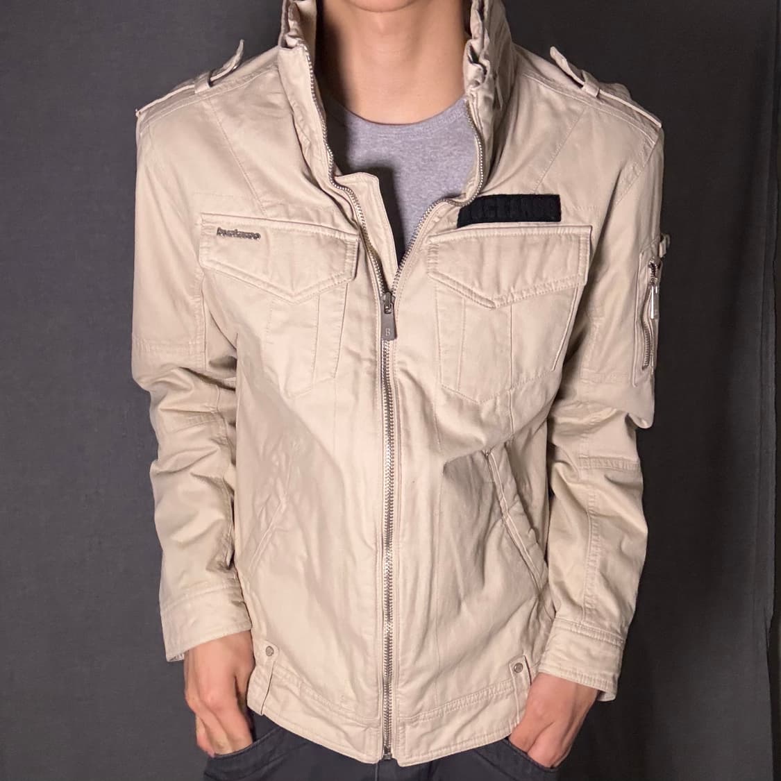 버커루 라이더 자켓 아이보리 상품이미지1