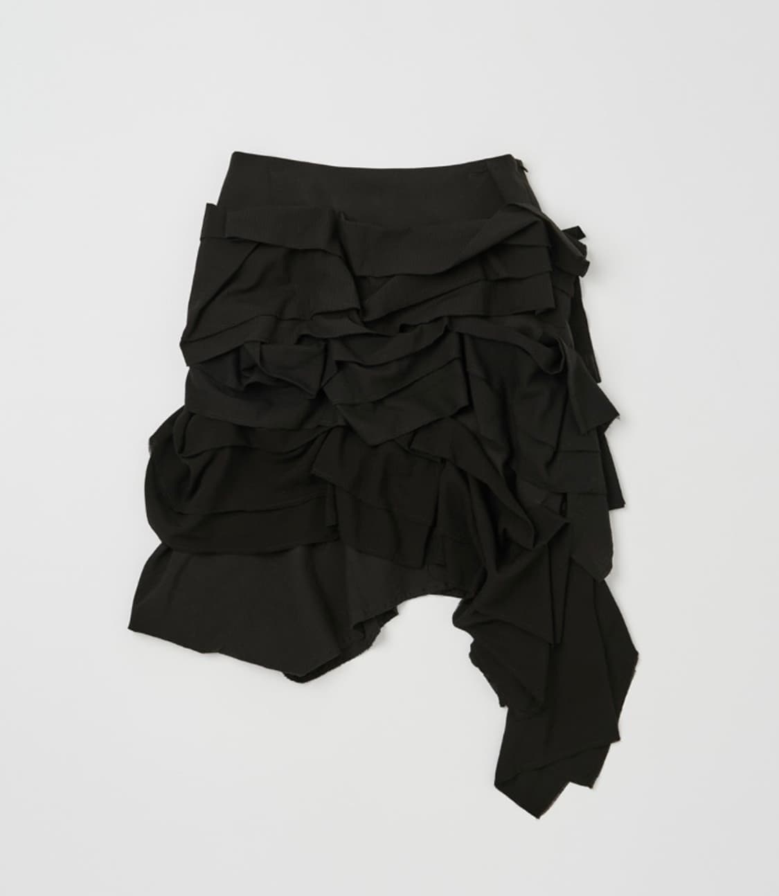 낫띵에브리띵 러플 미디 스커트 블랙  상품이미지4