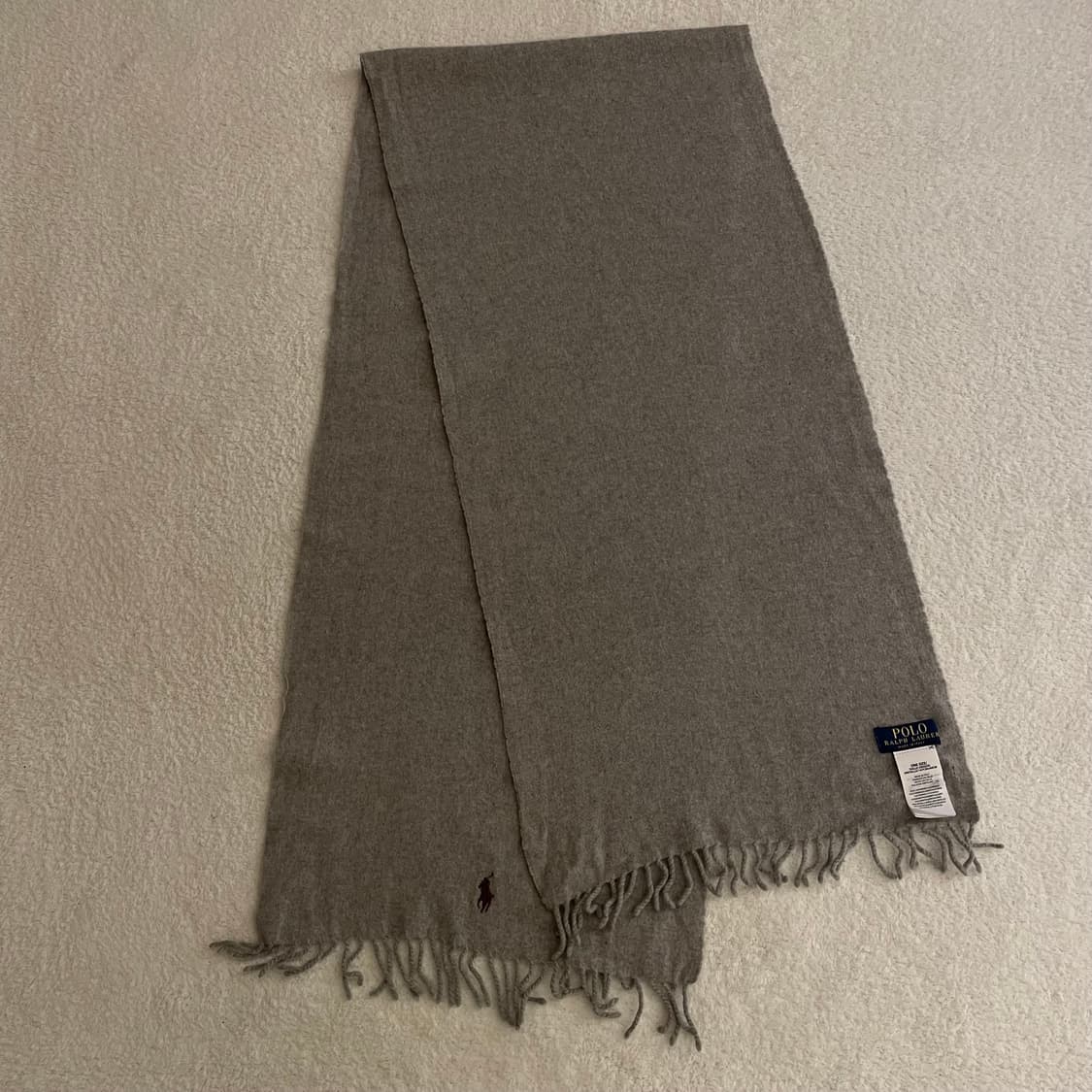 폴로 라이트그레이 머플러 상품이미지2