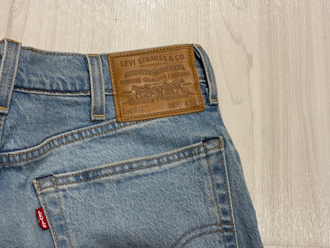 리바이스 517 프리미엄 부츠컷 플레어진 연청 데님 30x32 상품이미지3