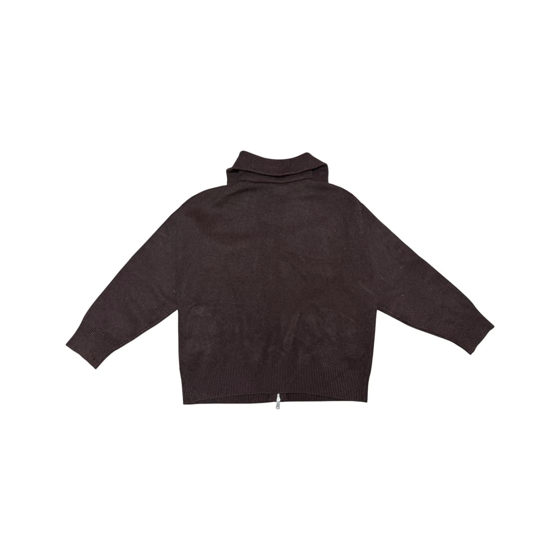 High-neck zipper knit cardigan_Brown (se 상품이미지3