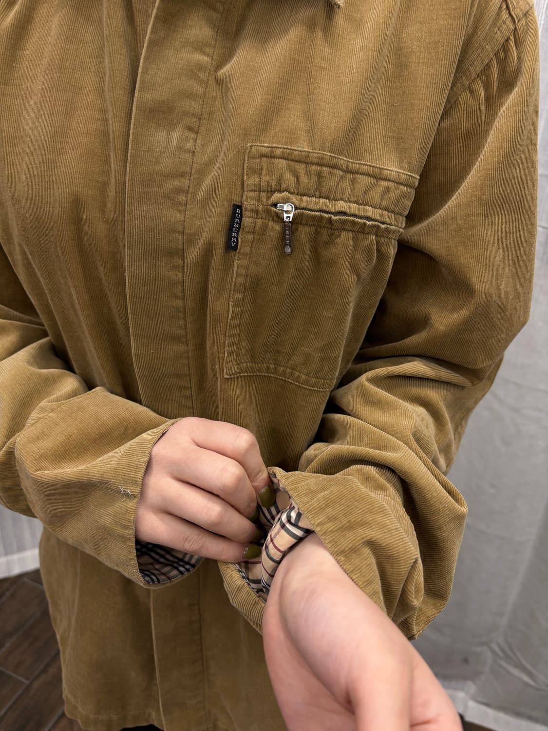 버버리 블랙라벨 코듀로이 셔츠 자켓 Burberry Black Label 상품이미지2