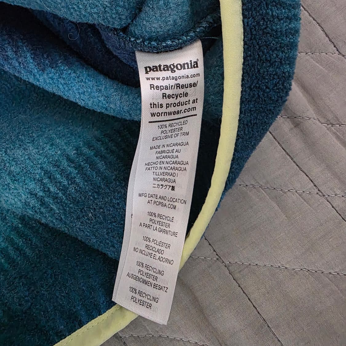 [L] 빈티지 파타고니아 신칠라 웨이브 그라데이션 패턴 플리스 풀오버 상품이미지8
