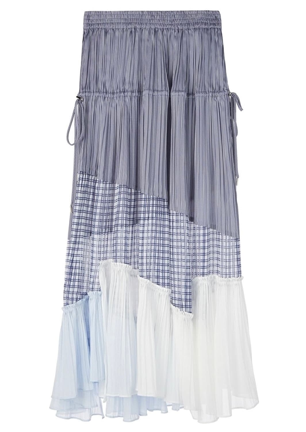 럭키슈에뜨 쉬폰 언발 롱스커트 치마 38 상품이미지4