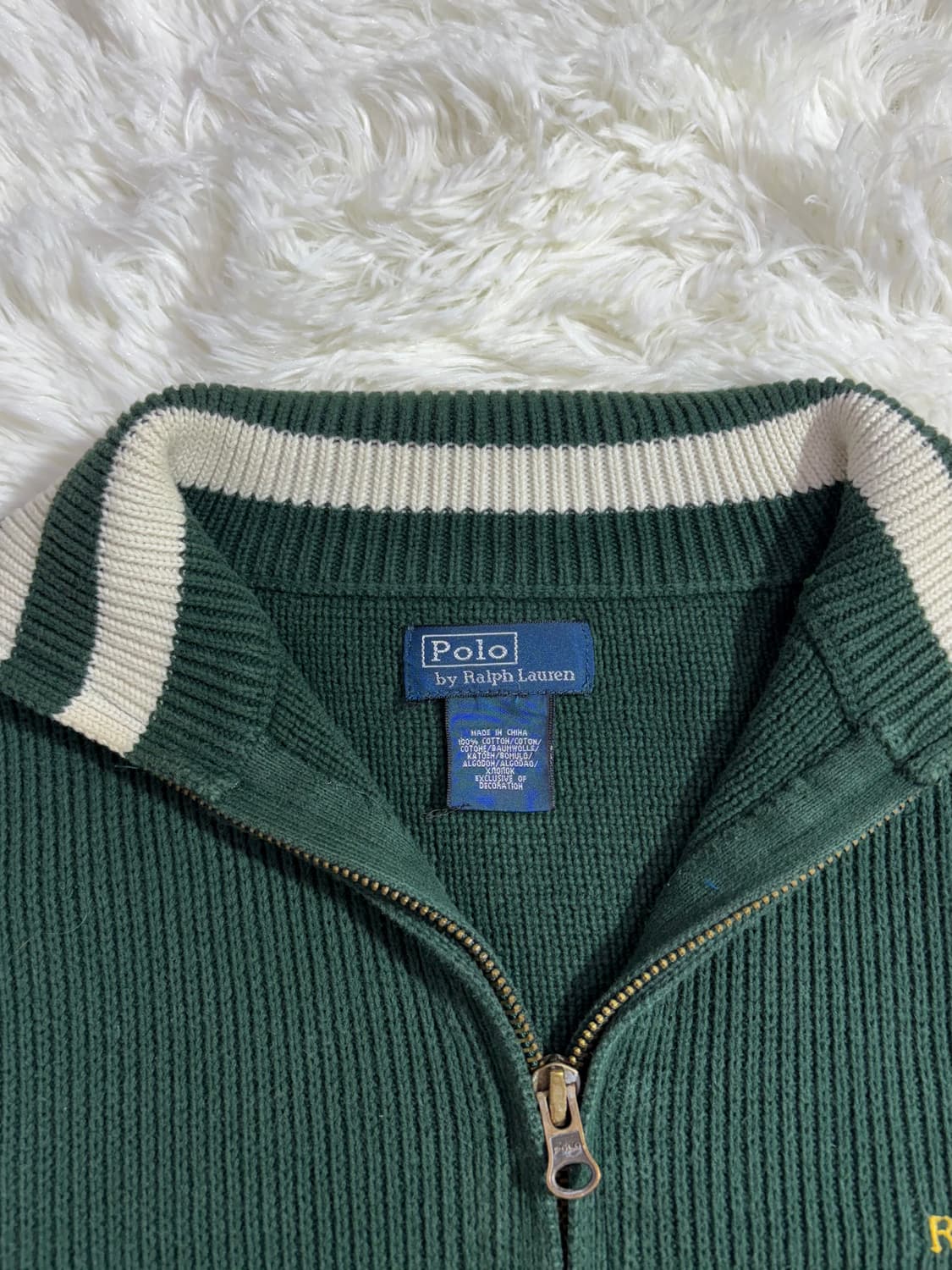 폴로 랄프로렌 딥그린 빅포니 니트집업  상품이미지6