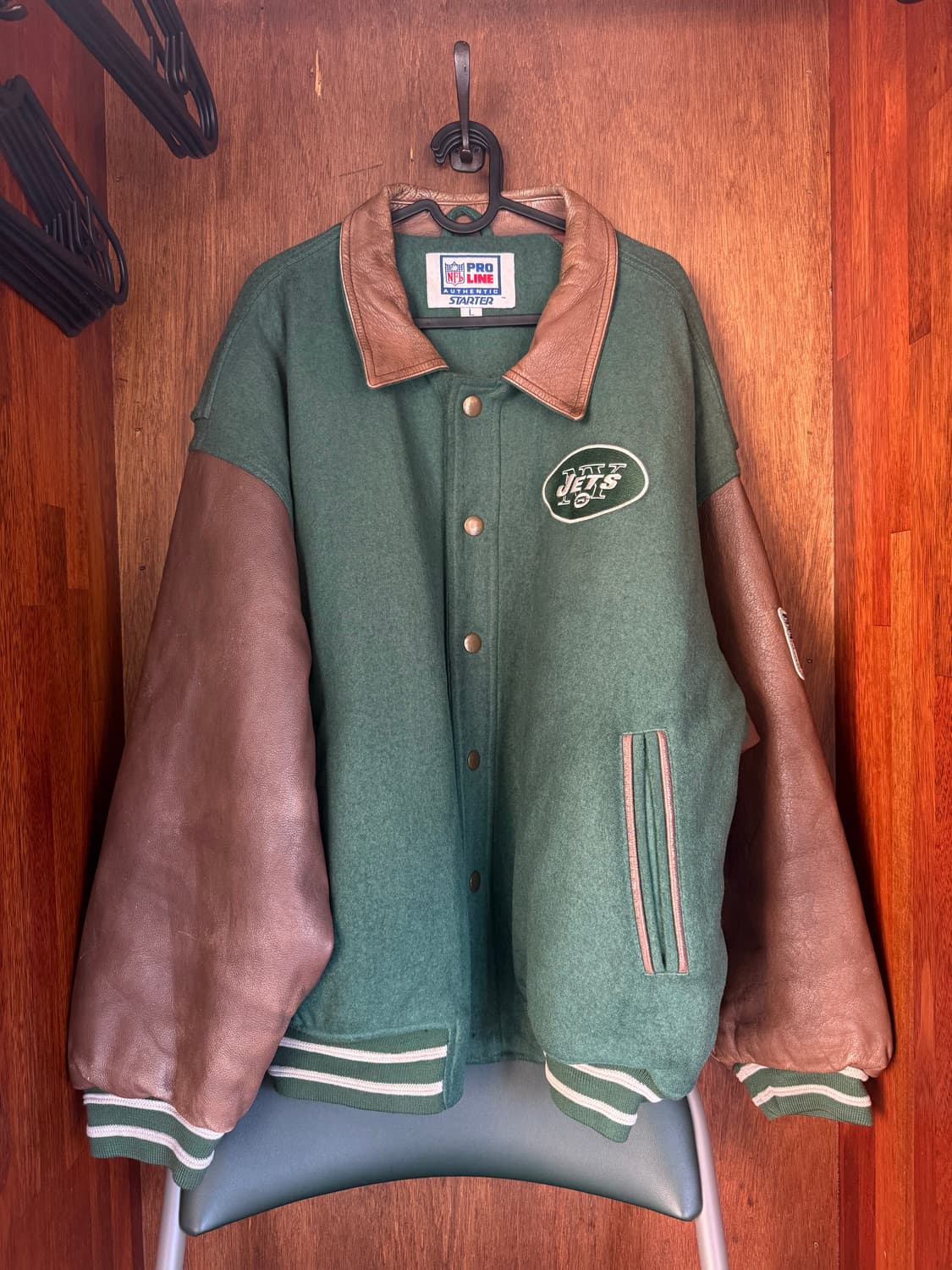스타터 뉴욕제츠 레더자켓 NFL 상품이미지1