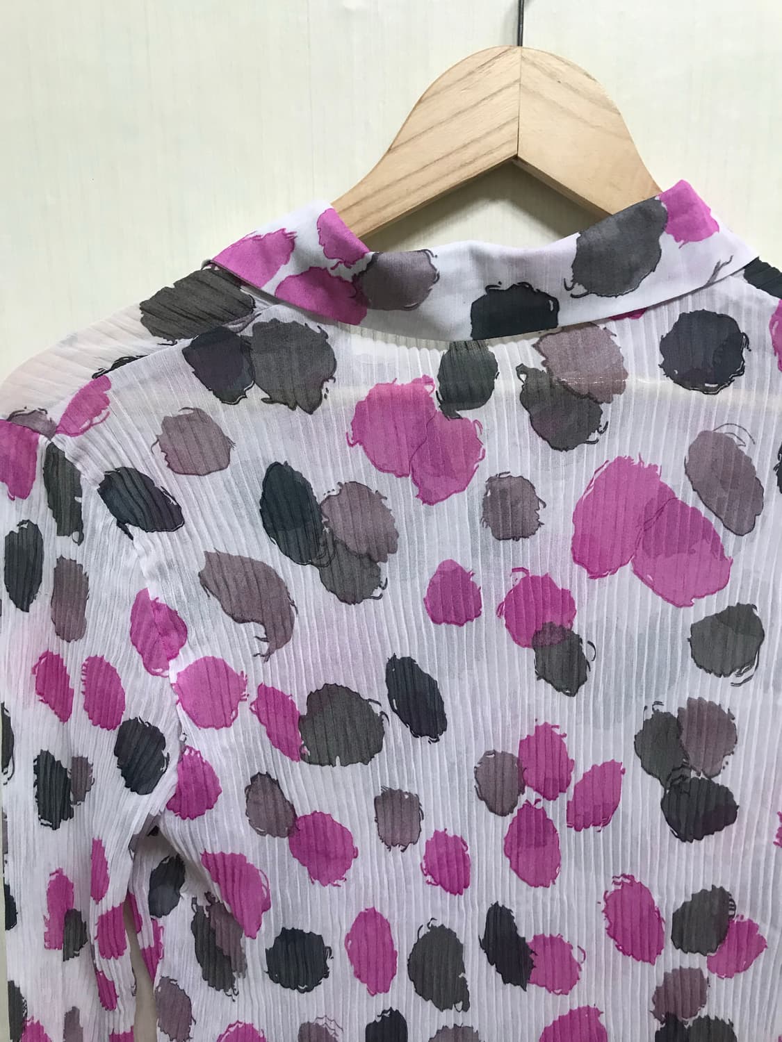 dot frill see-through shffon bl cardigan 상품이미지6