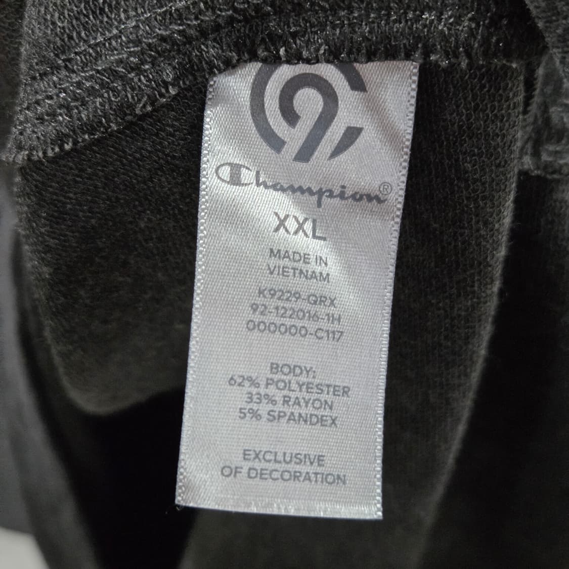 챔피온 스판 후드티 다크그레이 XXL 상품이미지4