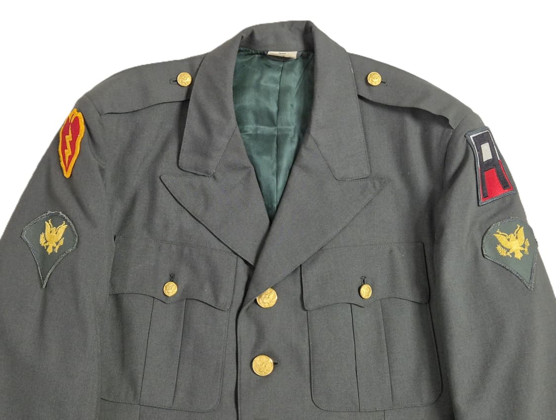 미육군 구형 제1군 25보병사단 상병 정복 전투복 상의 자켓 (L) 상품이미지7