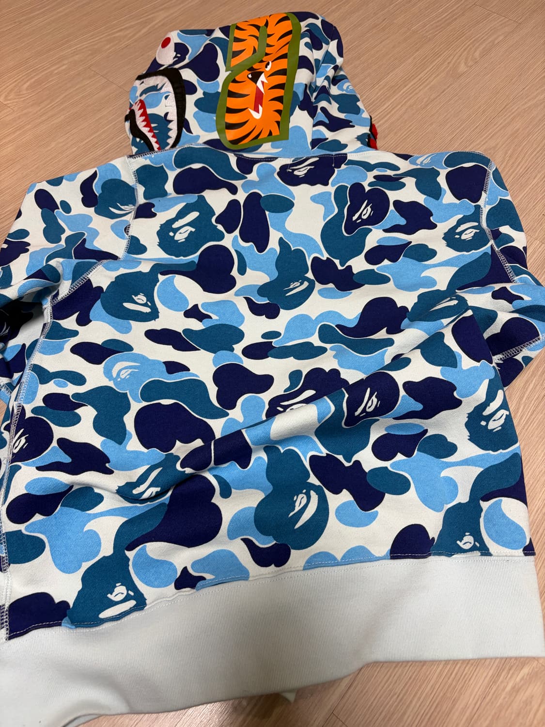 베이프 샤크 후드 블루 m 상품이미지8