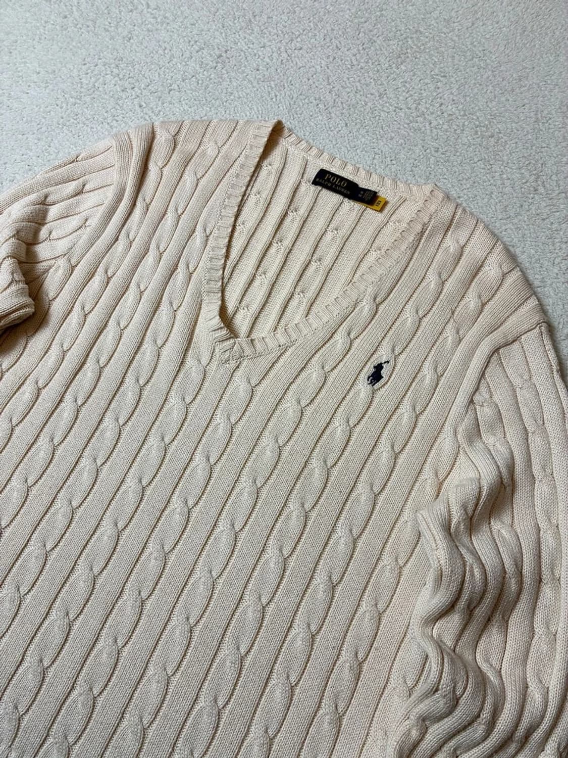 폴로 랄프로렌 큐알 신형 우먼스 코튼 꽈배기 니트 PN7709 상품이미지2