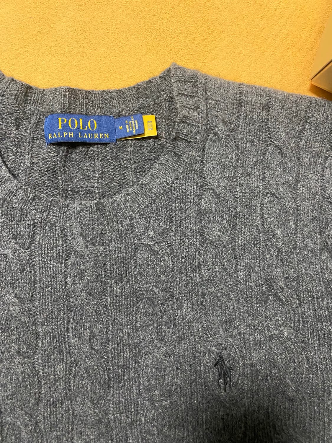 절반값이하 정리중. 최신QR 폴로 캐시미어 울 케이블 니트 상품이미지2