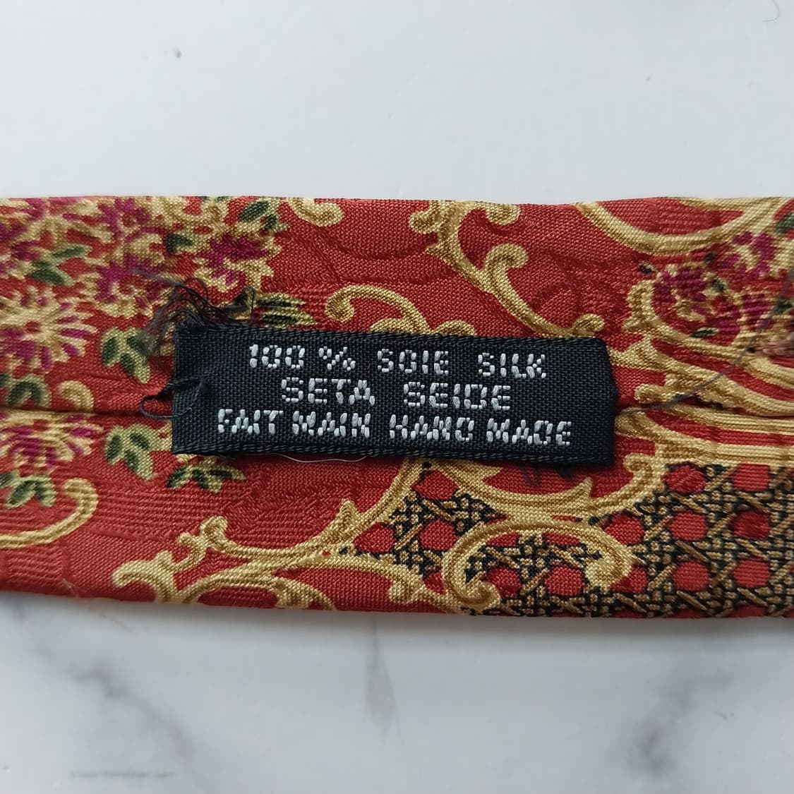 디올 브라운 오리엔탈 패턴 넥타이 8.9cm A+~A등급 K2565
 상품이미지8