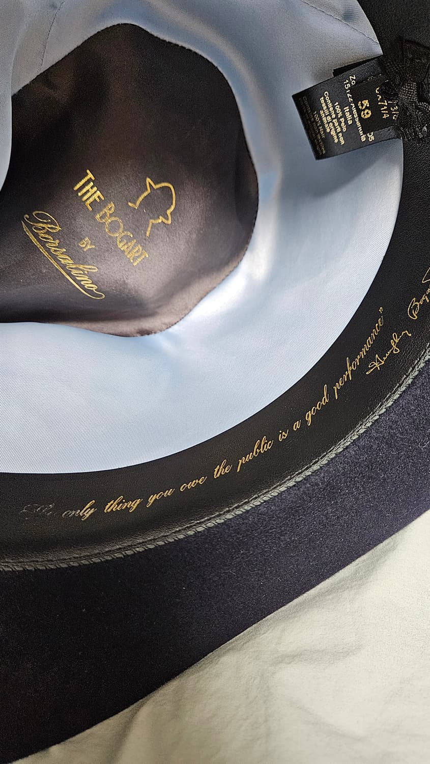 볼사리노 보가트 Borsalino Bogart 네이비 페도라 59 상품이미지5