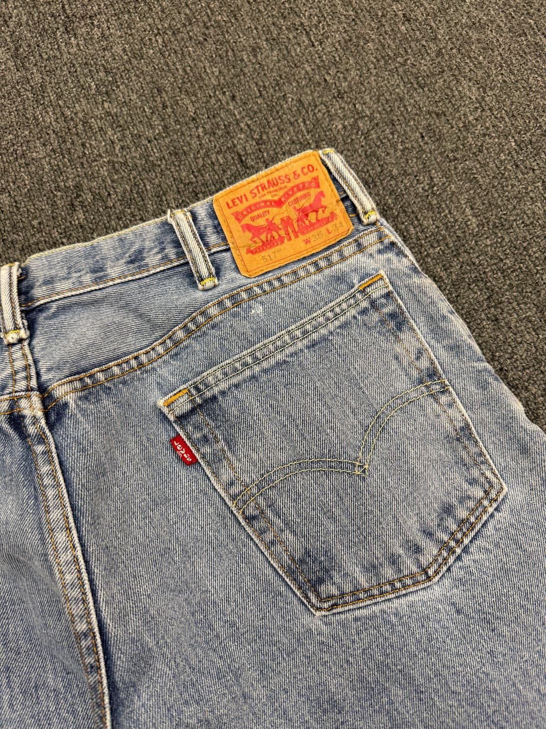 35)리바이스 517 빈티지 연청 부츠컷 데님팬츠 상품이미지8