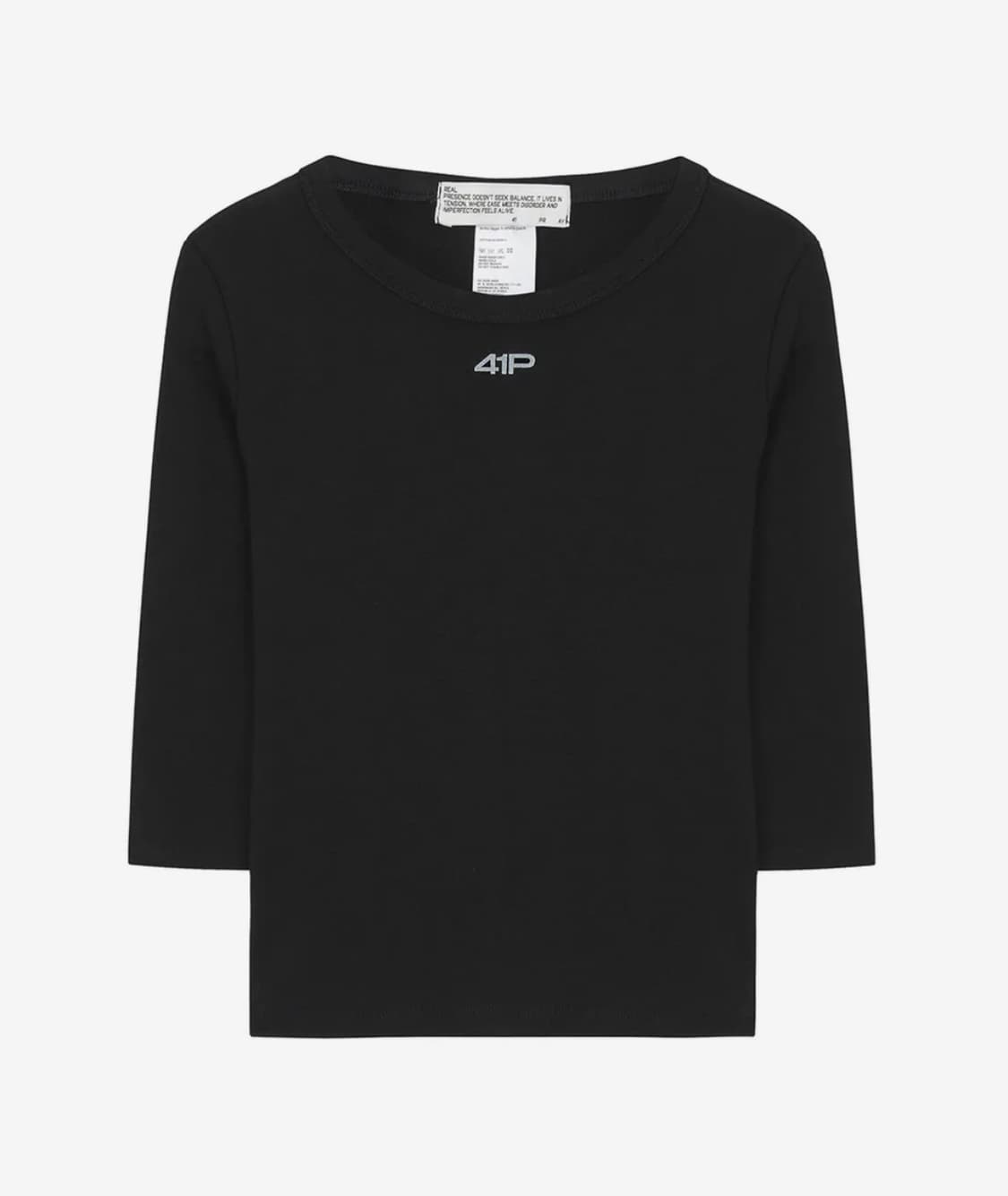 41pray 사일프레이 Echo 레이어드 티셔츠 블랙 상품이미지3