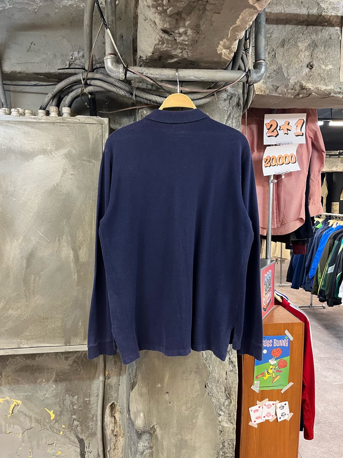 폴로 랄프로렌 긴팔 카라티 네이비 XL #csz3165 상품이미지2