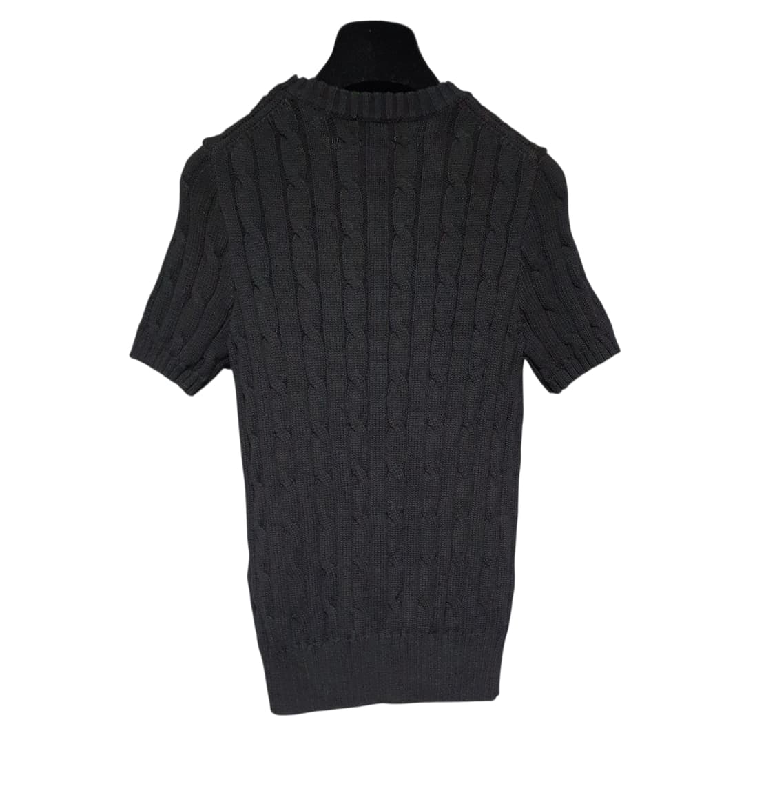 폴로 랄프로렌  꽈배기케이블  블랙 니트 반팔 xs~s 상품이미지2