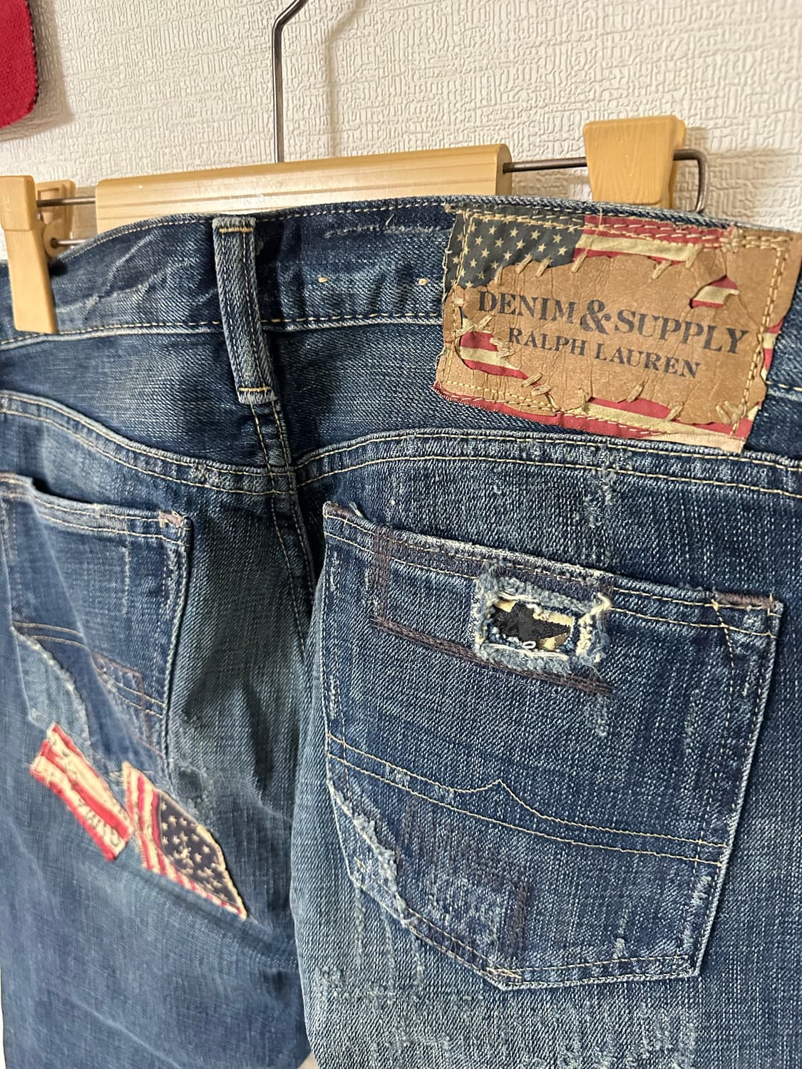 (rare) 폴로 랄프로렌 데님 앤 서플라이 성조기 패치워크 진 상품이미지4