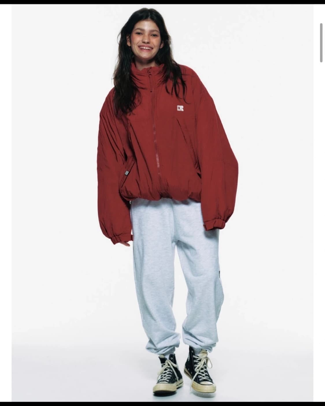 센토르 오버사이즈 패딩 점퍼 레드 상품이미지2